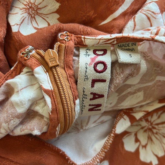 Anthropologie Dolan Nancy Jumpsuit Brown Floral Short Sleeve Wide Leg Boho Sz S - Picture 13 of 16